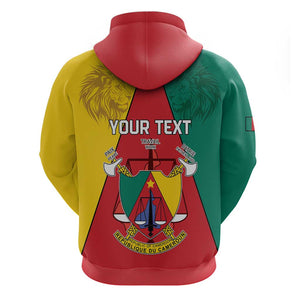 Personalised Cameroon National Day Hoodie Lion Mix Coat Of Arms Style