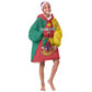 Personalised Cameroon National Day Kid Wearable Blanket Hoodie Lion Mix Coat Of Arms Style