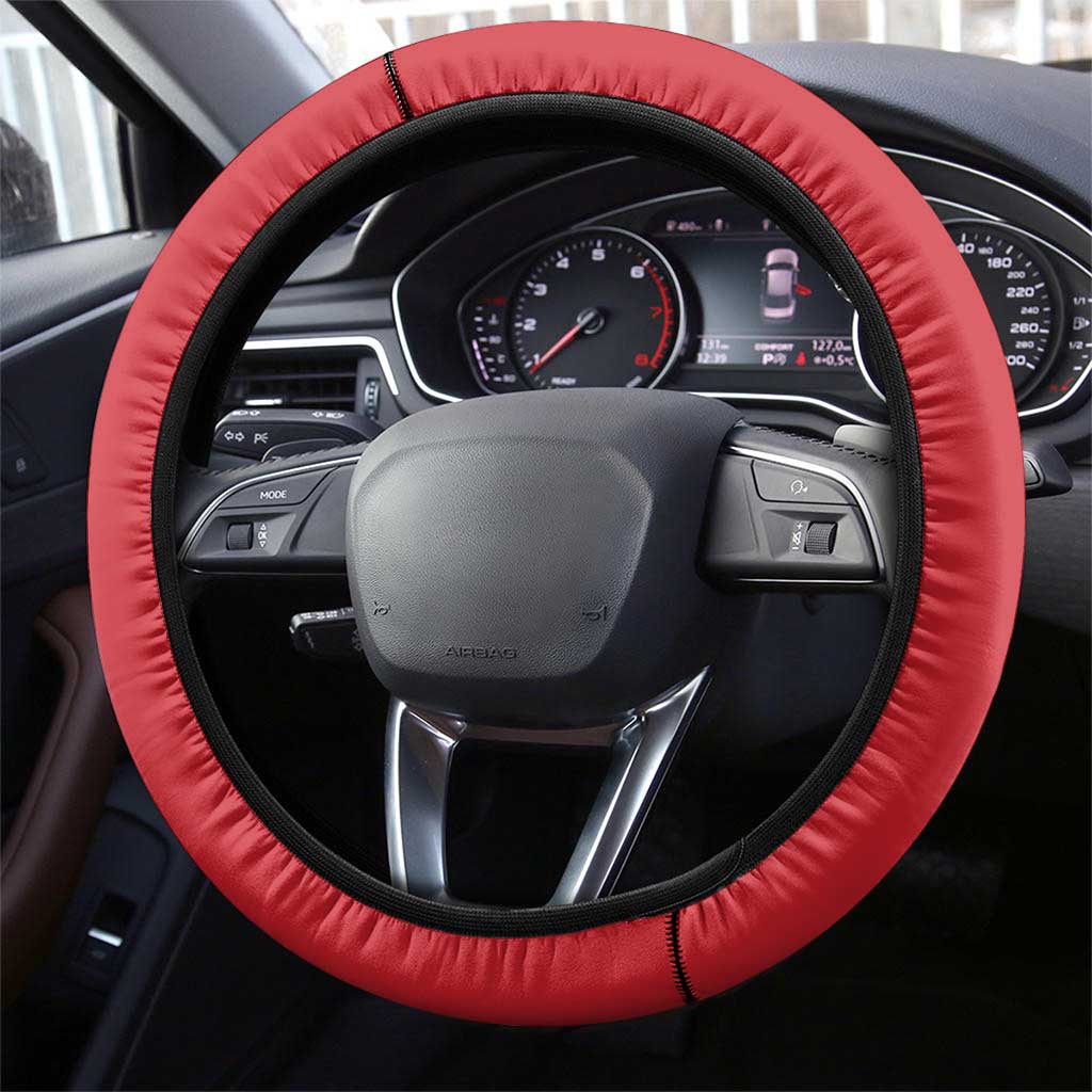 Cameroon National Day Steering Wheel Cover Lion Mix Coat Of Arms Style