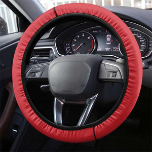 Cameroon National Day Steering Wheel Cover Lion Mix Coat Of Arms Style