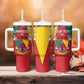 Personalised Cameroon National Day Tumbler With Handle Lion Mix Coat Of Arms Style