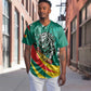 Personalised Happy Cameroon National Day Baseball Jersey Lion With Coat Of Arms - Curve Style
