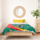 Personalised Happy Cameroon National Day Bedding Set Lion With Coat Of Arms - Curve Style