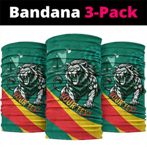 Personalised Happy Cameroon National Day Neck Gaiter Lion Coat Of Arms - Curve Style LT15