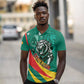 Personalised Happy Cameroon National Day Polo Shirt Lion With Coat Of Arms - Curve Style