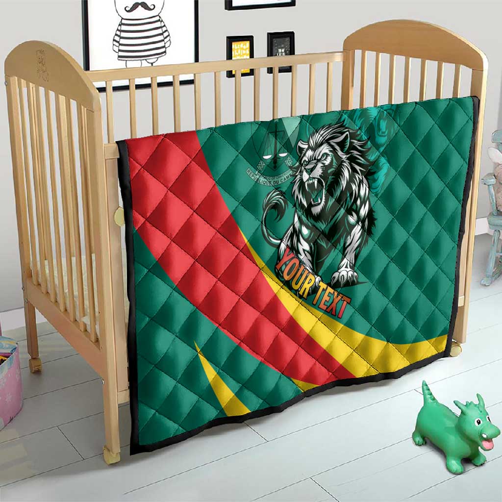 Personalised Happy Cameroon National Day Quilt Lion With Coat Of Arms - Curve Style