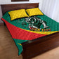 Personalised Happy Cameroon National Day Quilt Bed Set Lion With Coat Of Arms - Curve Style
