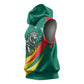 Personalised Happy Cameroon National Day Sleeveless Hoodie Lion With Coat Of Arms - Curve Style - African Pride
