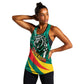 Personalised Happy Cameroon National Day Women Racerback Tank Lion With Coat Of Arms - Curve Style