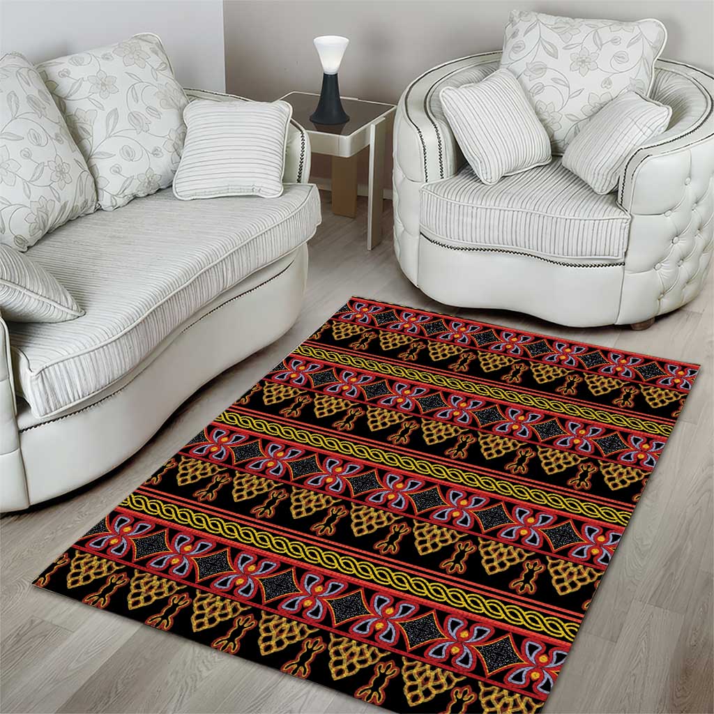Toghu Cameroon Area Rug Traditional Pattern