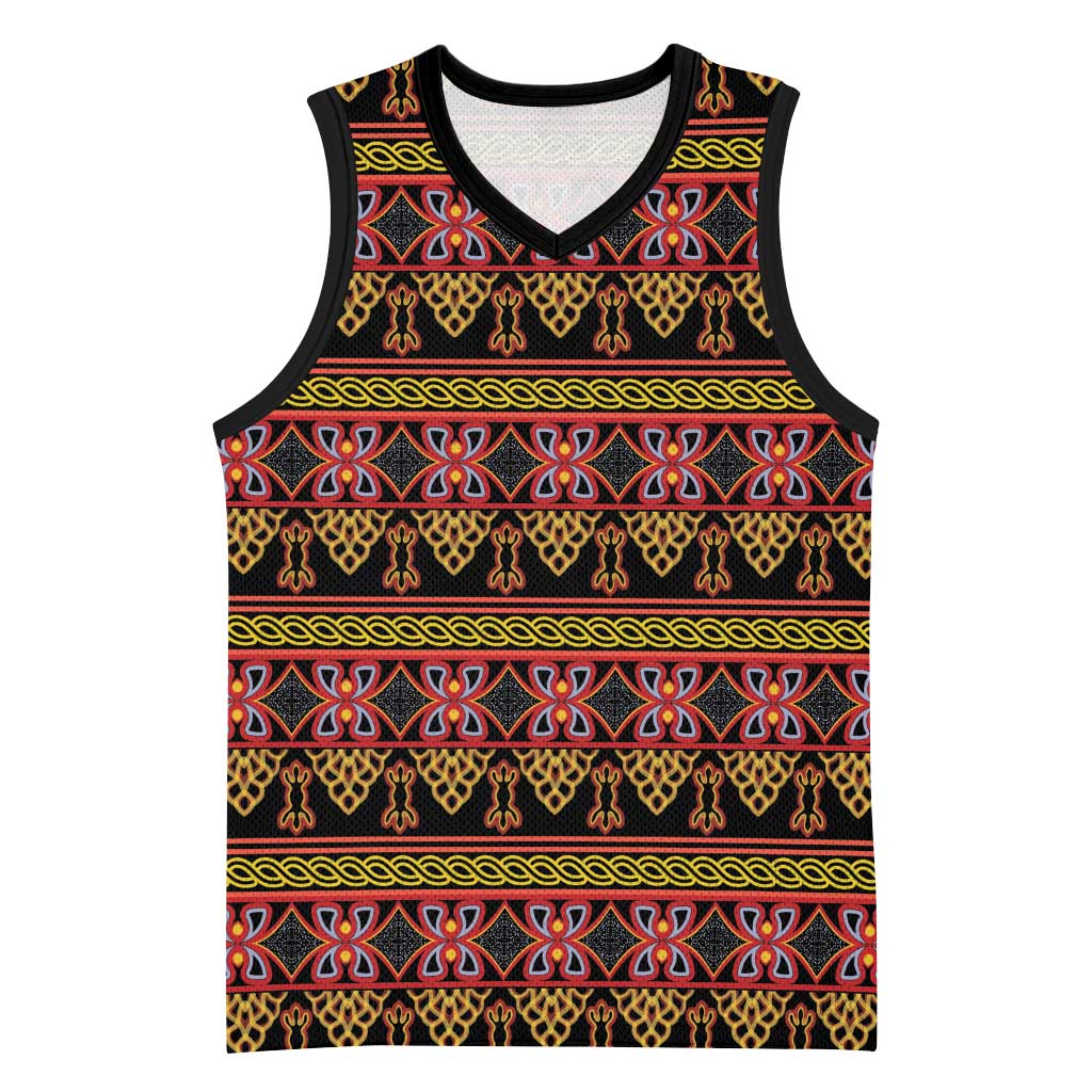 Toghu Cameroon Basketball Jersey Traditional Pattern LT15