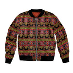 Toghu Cameroon Bomber Jacket Traditional Pattern
