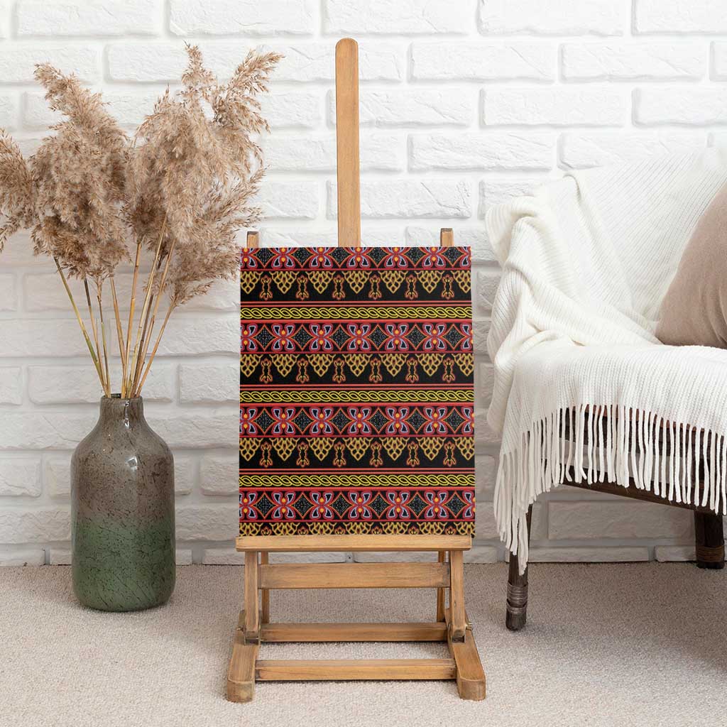 Toghu Cameroon Canvas Wall Art Traditional Pattern