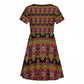 Toghu Cameroon Kid Short Sleeve Dress Traditional Pattern