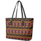 Toghu Cameroon Leather Tote Bag Traditional Pattern