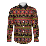 Toghu Cameroon Long Sleeve Button Shirt Traditional Pattern