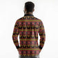 Toghu Cameroon Long Sleeve Polo Shirt Traditional Pattern