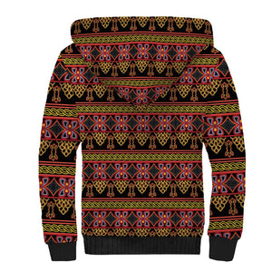Toghu Cameroon Sherpa Hoodie Traditional Pattern
