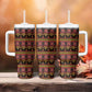 Toghu Cameroon Tumbler With Handle Traditional Pattern