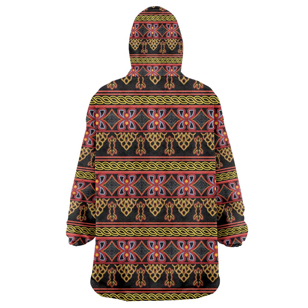 Toghu Cameroon Wearable Blanket Hoodie Traditional Pattern