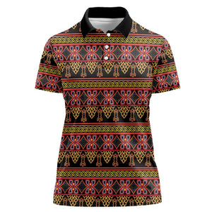 Toghu Cameroon Women Polo Shirt Traditional Pattern