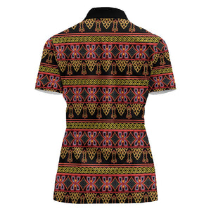 Toghu Cameroon Women Polo Shirt Traditional Pattern