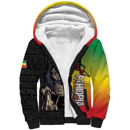Personalized Ethiopia Sherpa Hoodie Happy National Day