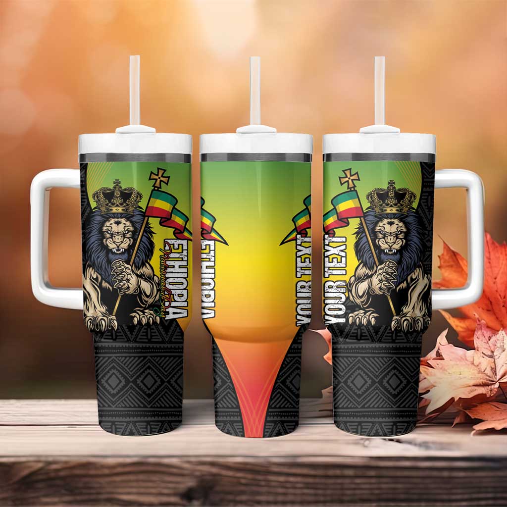 Personalized Ethiopia Tumbler With Handle Happy National Day