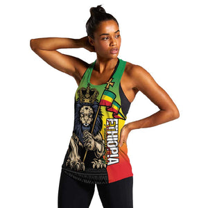 Personalized Ethiopia Women Racerback Tank Happy National Day