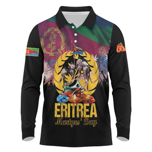 Personalized Eritrea Martyrs Day Long Sleeve Polo Shirt Never Forgot June 20