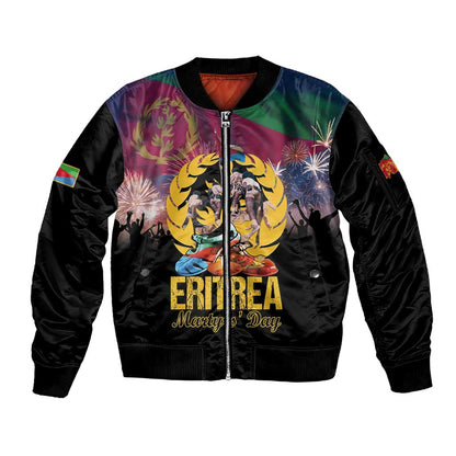 Personalized Eritrea Martyrs Day Sleeve Zip Bomber Jacket Never Forgot June 20