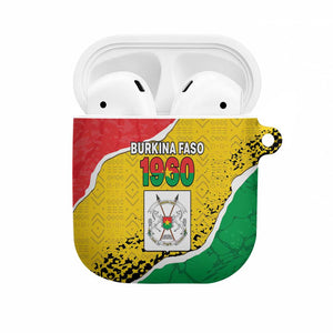 Burkina Faso Independence Day AirPods Case Coat Of Arms - Grunge Style