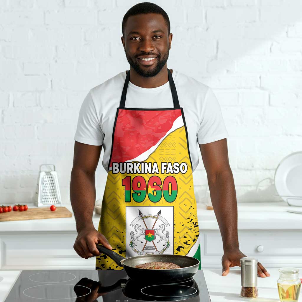 Burkina Faso Independence Day Apron Coat Of Arms - Grunge Style