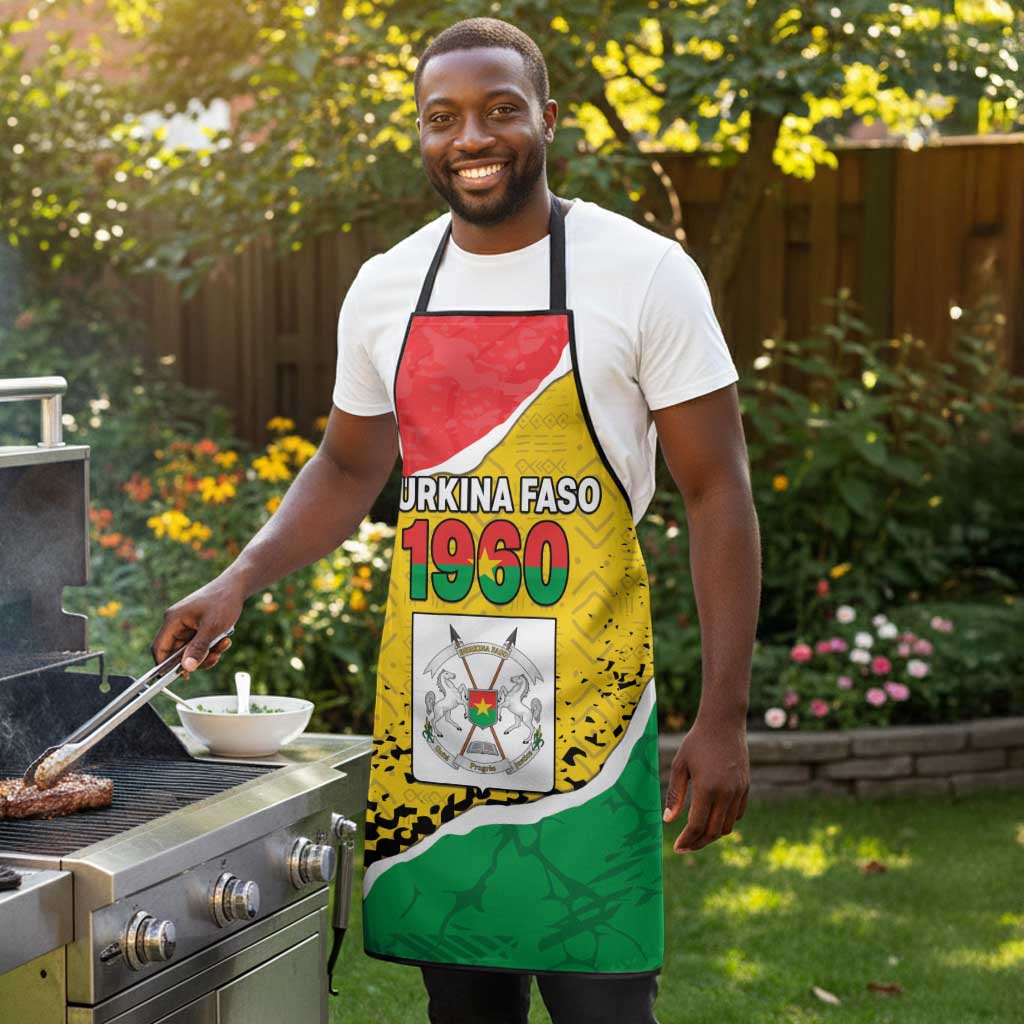 Burkina Faso Independence Day Apron Coat Of Arms - Grunge Style