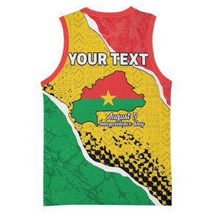 Personalized Happy Burkina Faso Basketball Jersey Independence Day - Bogolan Pattern LT15