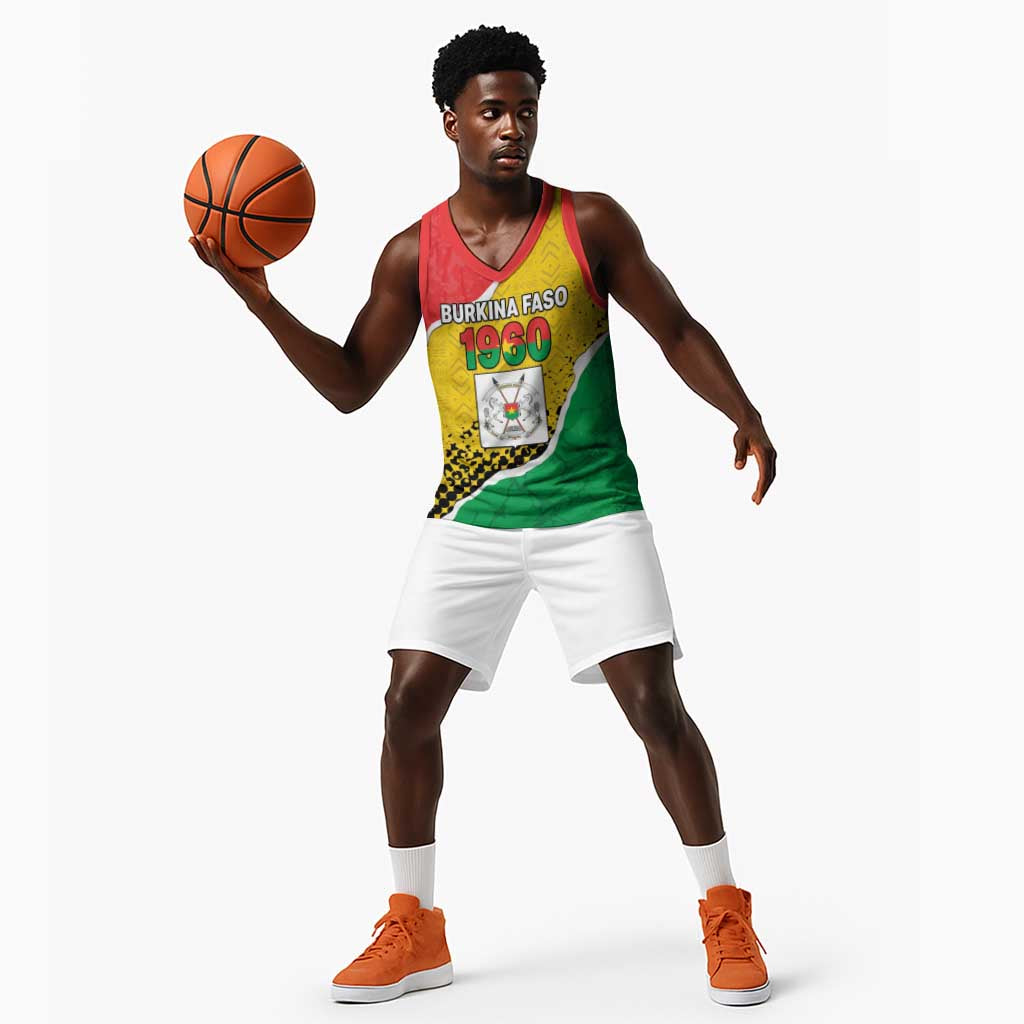 Personalized Happy Burkina Faso Basketball Jersey Independence Day - Bogolan Pattern LT15