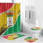 Burkina Faso Independence Day Bathroom Set Coat Of Arms - Grunge Style