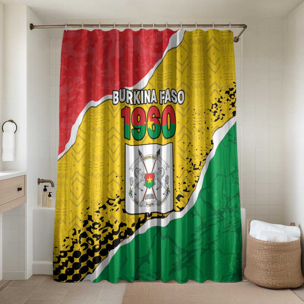 Burkina Faso Independence Day Bathroom Set Coat Of Arms - Grunge Style