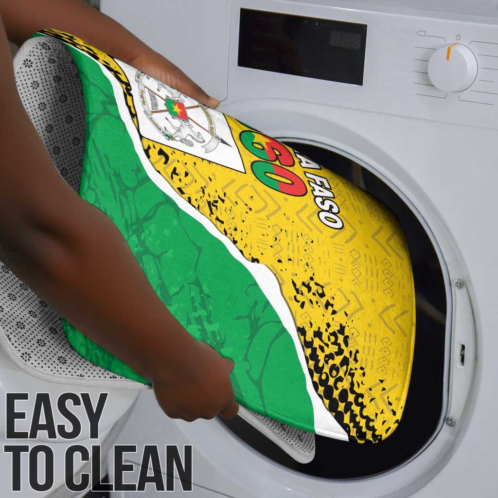 Burkina Faso Independence Day Bathroom Set Coat Of Arms - Grunge Style