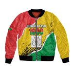 Personalized Happy Burkina Faso Bomber Jacket Independence Day - Bogolan Pattern - African Pride