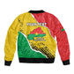 Personalized Happy Burkina Faso Bomber Jacket Independence Day - Bogolan Pattern - African Pride