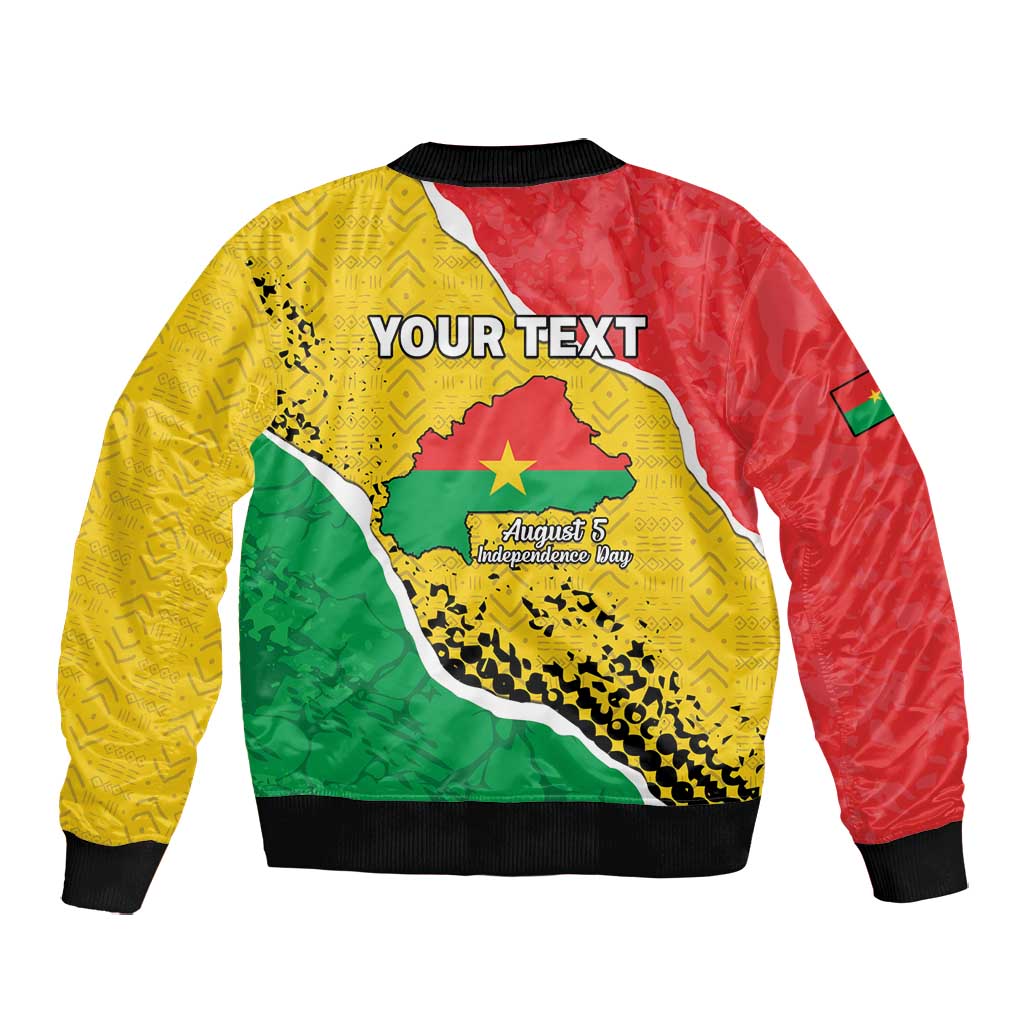 Personalized Happy Burkina Faso Bomber Jacket Independence Day - Bogolan Pattern - African Pride