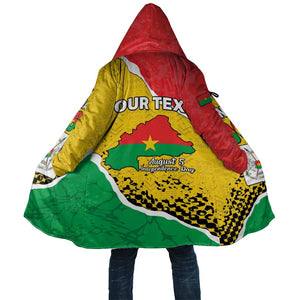 Personalized Burkina Faso Independence Day Cloak Coat Of Arms - Grunge Style