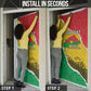 Personalized Burkina Faso Independence Day Door Cover Coat Of Arms - Grunge Style