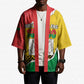 Personalized Burkina Faso Independence Day Kimono Coat Of Arms - Grunge Style