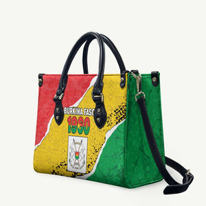 Burkina Faso Independence Day Leather Bag Coat Of Arms - Grunge Style