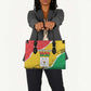 Burkina Faso Independence Day Leather Bag Coat Of Arms - Grunge Style