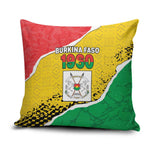 Burkina Faso Independence Day Pillow Cover Coat Of Arms - Grunge Style