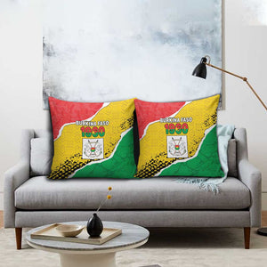 Burkina Faso Independence Day Pillow Cover Coat Of Arms - Grunge Style