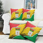 Burkina Faso Independence Day Pillow Cover Coat Of Arms - Grunge Style